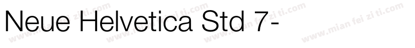 Neue Helvetica Std 7字体转换